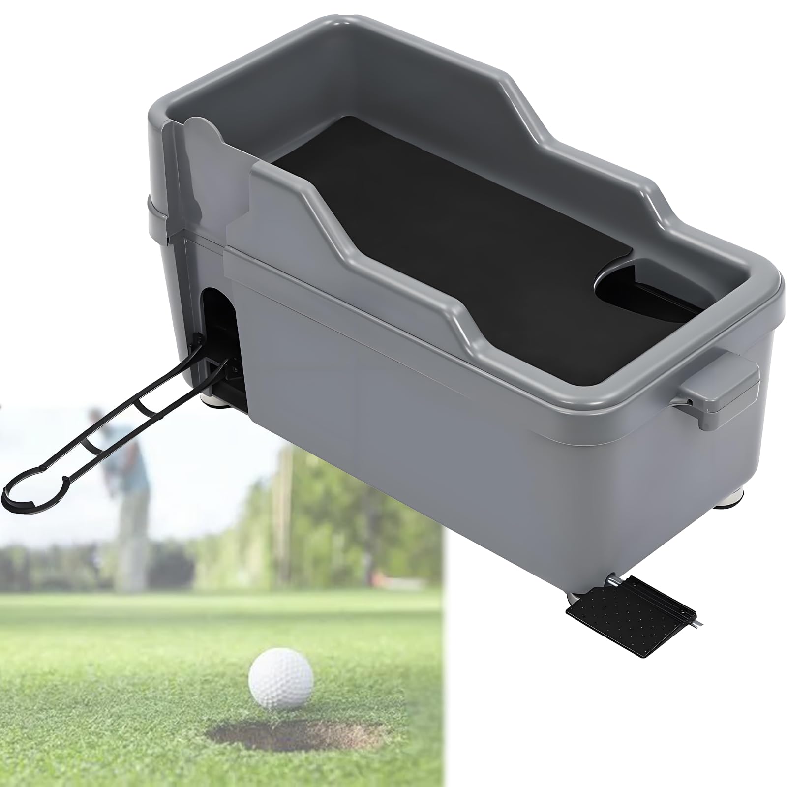NYANS Dispensador De Pelotas De Golf, Sin Electricidad, Organizador De Palos De Golf, para Juegos De Golf, Clubes De Juegos Deportivos y Aprendizaje Grey