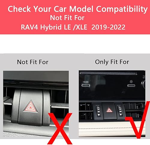 Miniatura 3 de Zchan Soporte de teléfono para automóvil compatible con Toyota Rav4 2019 2020 2021 2022 2023 (no apto para híbrido LEXLE) Soporte de teléfono con