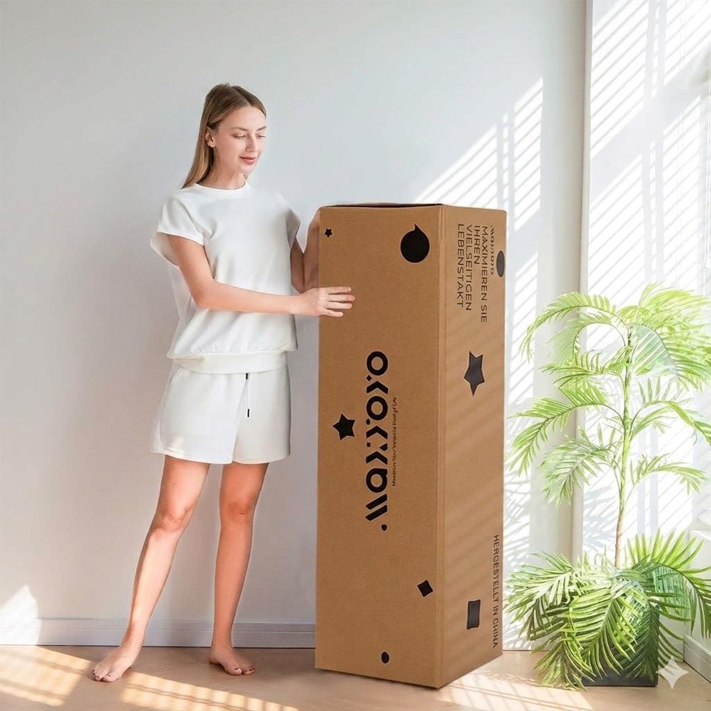 MAXYOYO Sitzsack-Bett, faltbar, Cord-Schlafsofa, Bodenmatratze für Erwachsene, extra dick, 4-Fach gefaltet, Bodencouch für Schlafzimmer, Wohnzimmer, Beige, 135 x 240 cm