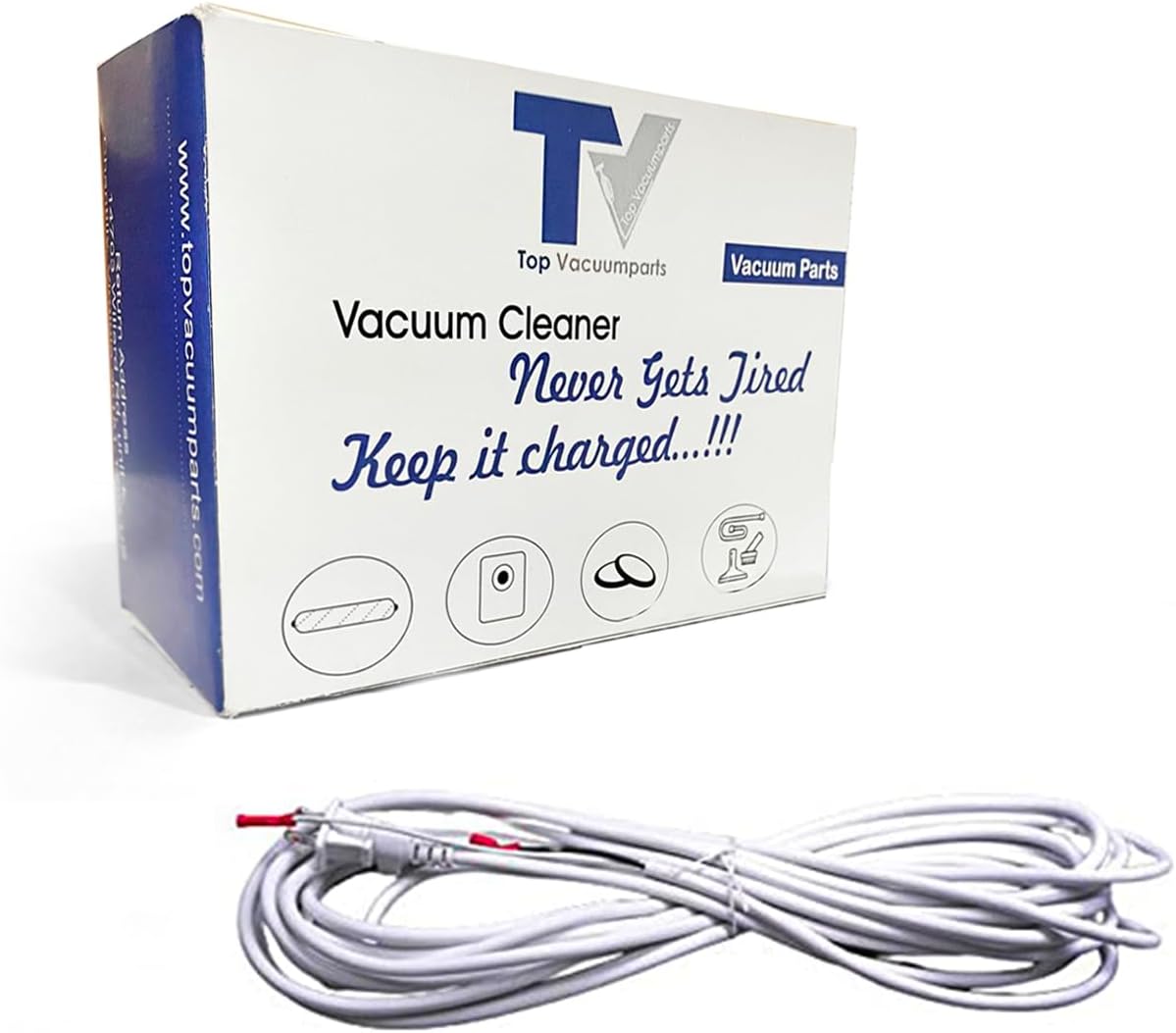 Replacement Part for Vacuum Cleaner 18/2 SJT, 30' White Power CordOreck Part # Compare to Part 58-5805-91