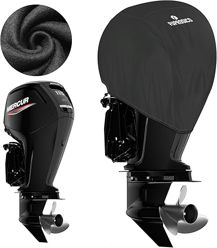 Cubierta de Motor de Barco Fuprosico 1200D, Cubierta de Motor Fuera de Borda Compatible con Motor Mercury 75HP-115HP - 4 STR 4 CYL 2.1L 2010-2023,