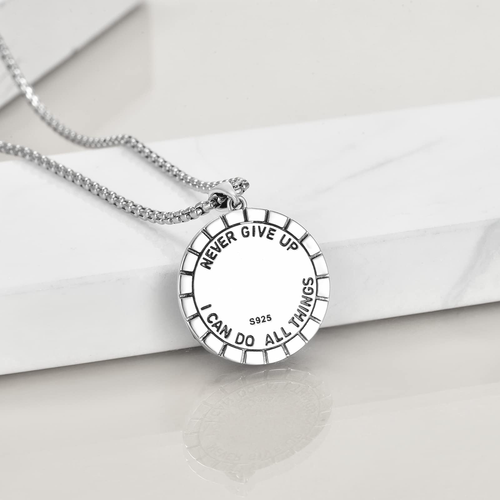 YFN Collar baloncesto plata de ley colgante basketball joyas regalo para mujer hombre niños