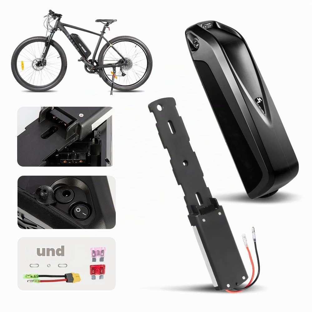 SEASON 36V Ebike Akku 13Ah 14.5Ah 15.6Ah 18Ah - Ebike Batterie passt für 750W / 500W / 250W für Elektrofahrrad Hailong Lithium-Ionen Akku 36V