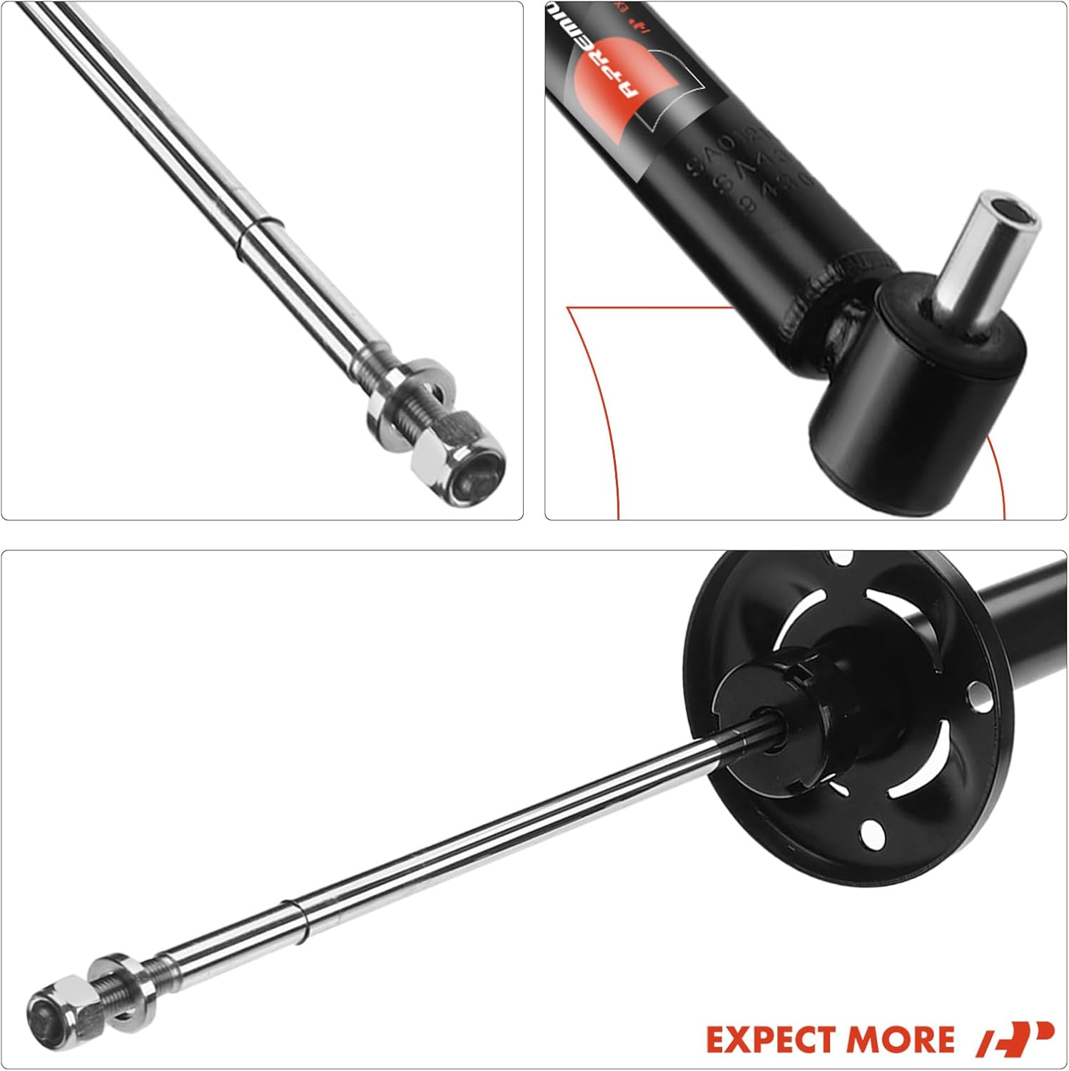 A-Premium Rear Pair (2) Shock Absorber Strut Assembly Compatible with Audi A4 1996 1997 1998 1999, Driver and Passenger Side