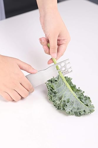 Miniatura 5 de Herramienta para pelar hierbas  Herramienta de acero para cortar hojas de hierbas y hierbas para col rizada, acelga, col verde, tomillo y romero
