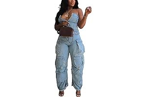Annie Women's Cargo Denim Jumpsuit: Your Go-to Utility Fashion Statement