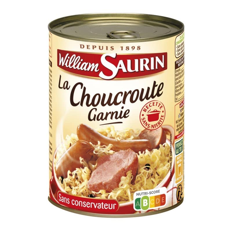 CHOUCROUTE GARNIE 400G, WILLIAM SAURIN, LOT DE 4