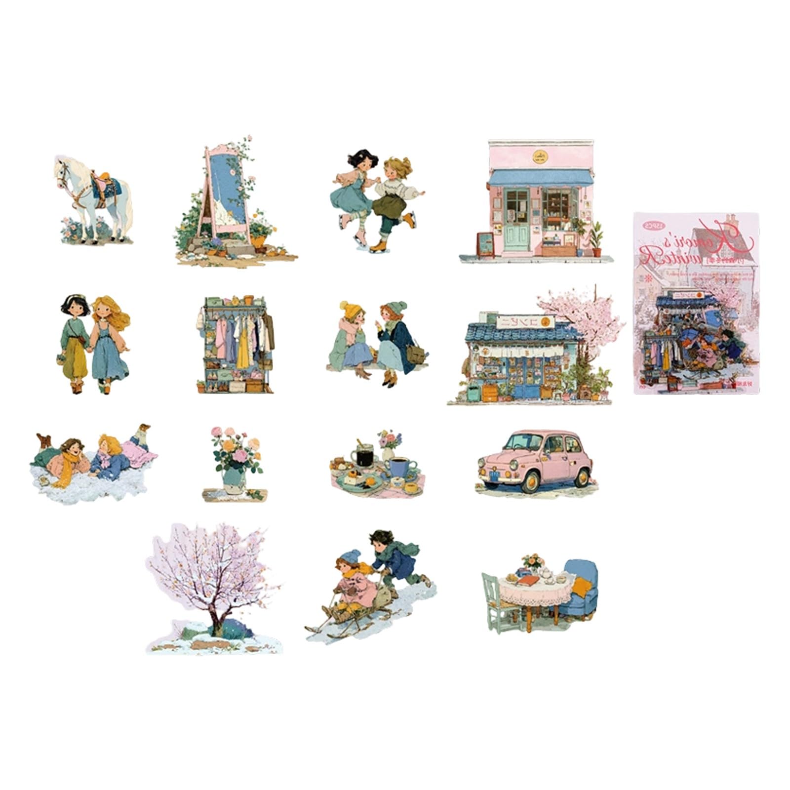 Artistic Scrapbooking Stickers Scrapbook Accessories Sticker, Waterproof Decorative Stickers for Scrapbooking, Letters Journaling Decorations Sticker