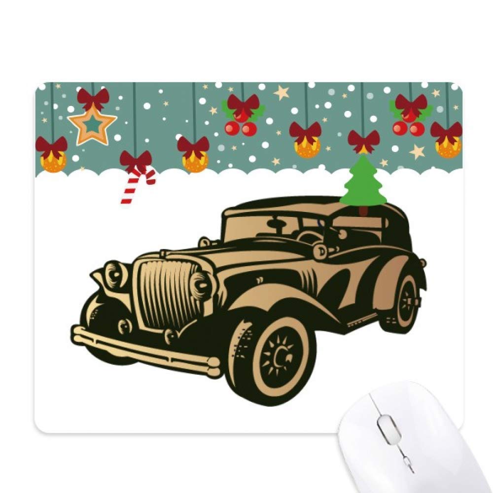 Tapis de souris en caoutchouc noir classique avec motif voitures pour bureau