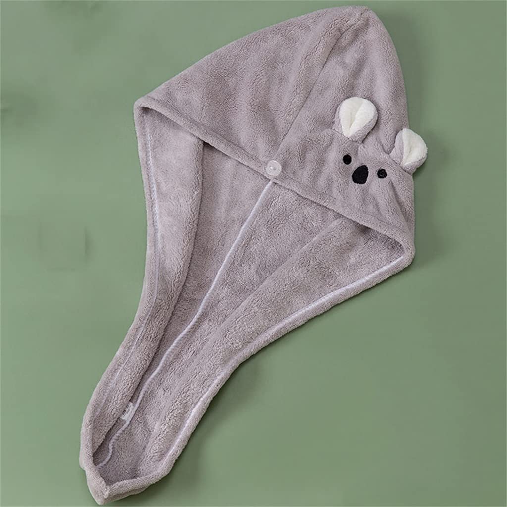 VIDI Dry Hair Cap Women's Cute Thickened Water-absorbing Quick-drying Soft Turban Shower Towel
