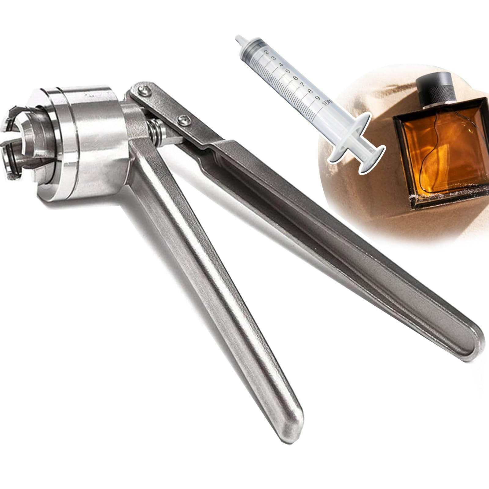 Máquina Selladora De Botellas con Atomizador De Perfume, con Dispensador De Perfume De Extracción Directa De 5 X 10 Ml, Prensadora Manual De Viales, Prensadora De Viales Abatible pw20