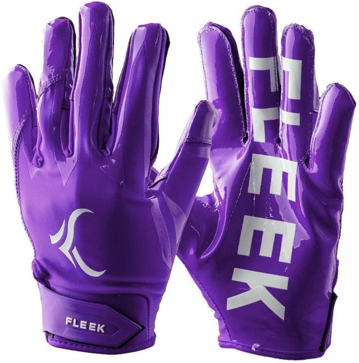 Football Gloves Franklin Sports Supratak Football Receiver Gloves - Black/Chrome Football Ausrüstung