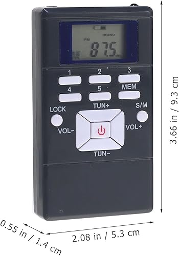 Miniatura 5 de Radio FM portátil, batería AAA, mini estéreo DSP personal con auriculares, llave de bloqueo, ideal para caminar, trotar, ir a la iglesia, guía