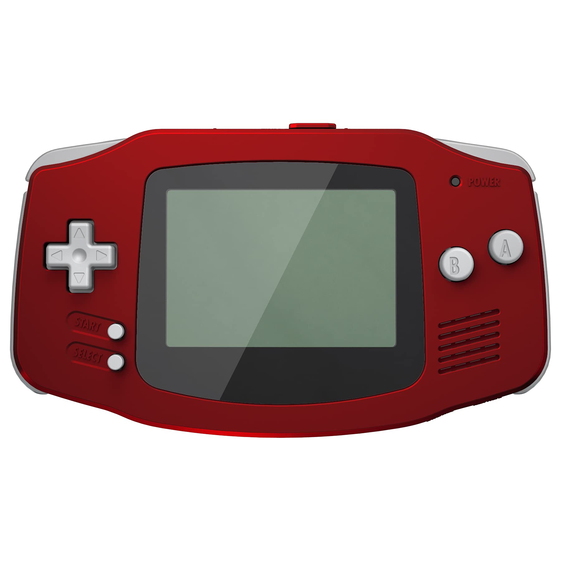 eXtremeRate Coque Remplacement avec Boutons Couverture Complete pour Gameboy Advance GBA, Compatible avec IPS et LCD Standard, Console et écran IPS Non Incluse-Rouge Écarlate