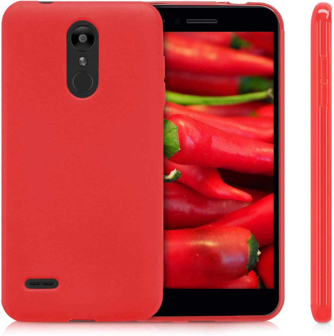 kwmobile Case Compatible with LG K8 (2018) / K9 Case - Soft Slim Protective TPU Silicone Cover - Red Matte