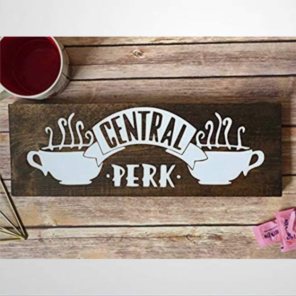 BYRON HOYLE Central Perk Friends Wood Sign Humorous Decoration for Friends And Lovers Funny Wooden sign Wood Plaque Wall Art wall hanger Home Decor