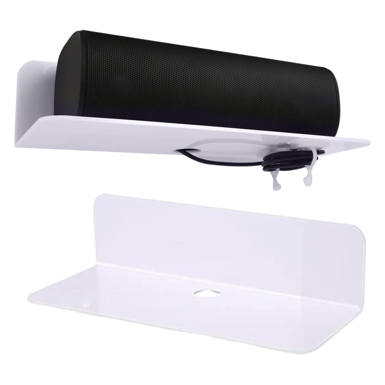 Étagères murales métal lot de 2 étagère flottante 23cm rangement design noir