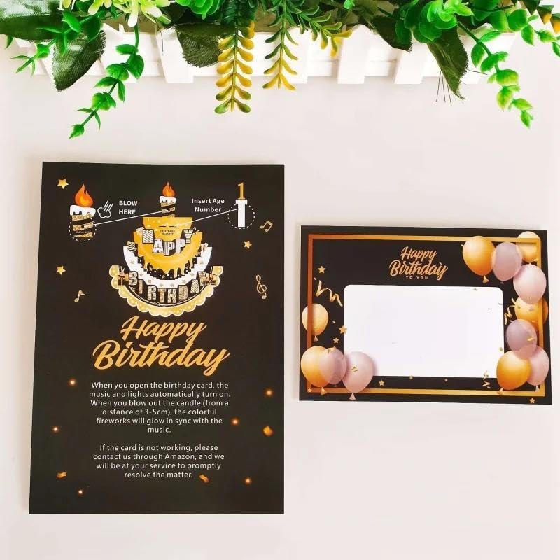 Carte de joyeux anniversaire gâteau pop-up 3D feu d'artifice