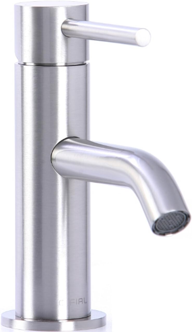 225.100.620 Techno 25 Single Handle Low Profile Lavatory Faucet, Satin Nickel