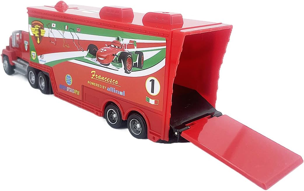 Portable Mini Toy Car and Truck Set 1:55 Diecast Model Metal Body Racers for Preschool Kids Ages 3+ Years (F1Red+20Black)