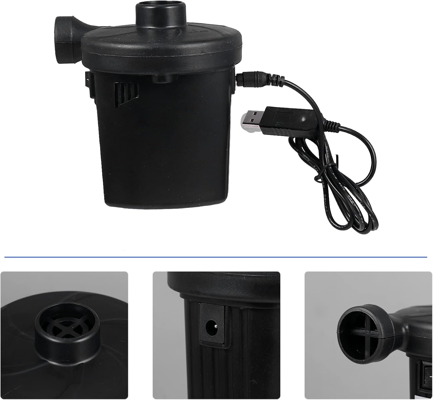 Battery Air Pump for Inflatables Electric Pump Quick-Fill Rechargeable Compact Portable for Beach Pool