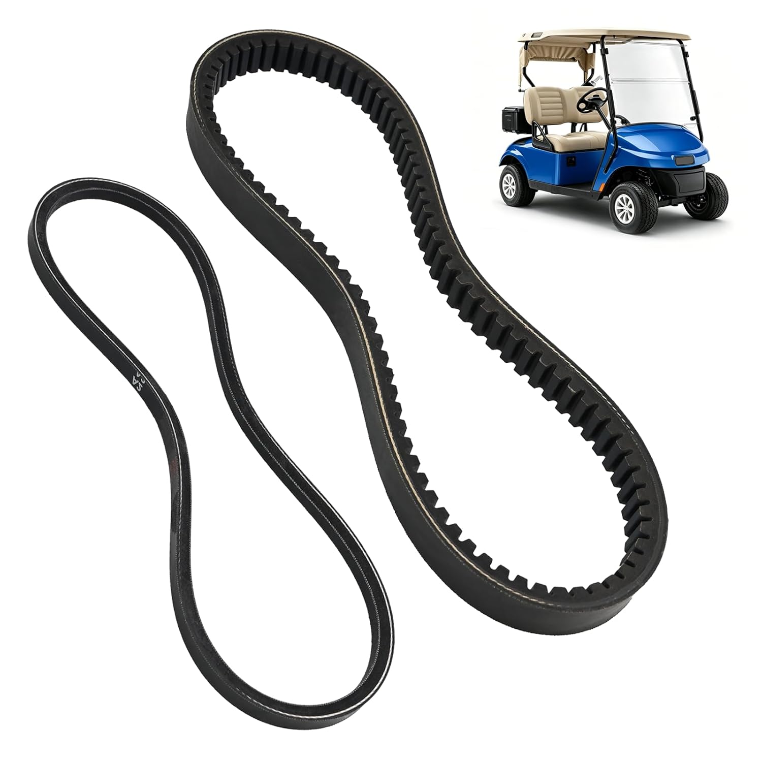 Drive & Starter Generator Belt Kit Compatible with EZGO 4 Cycle Golf Cart