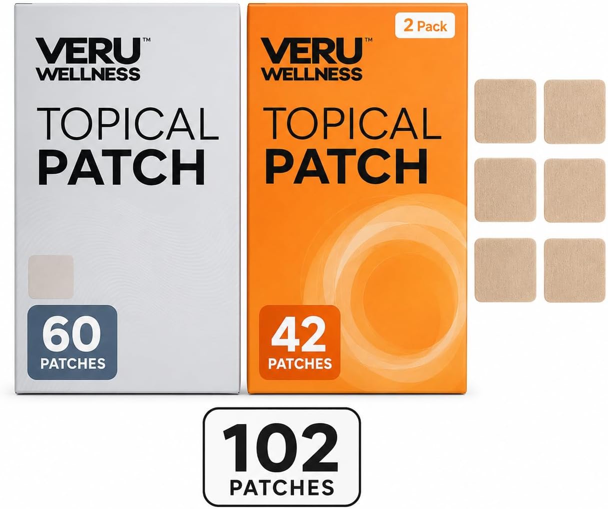 Veru Wellness Topical Patch Duo, Self-Adhesive, 102 Count