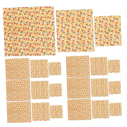 Ciieeo 3 pezzi Pellicole Alimentari Riutilizzabili Cera Api Antigrezzo e Resistenti All Olio per Conservazione Cibo Casa e Ristoranti S con Design Frutta