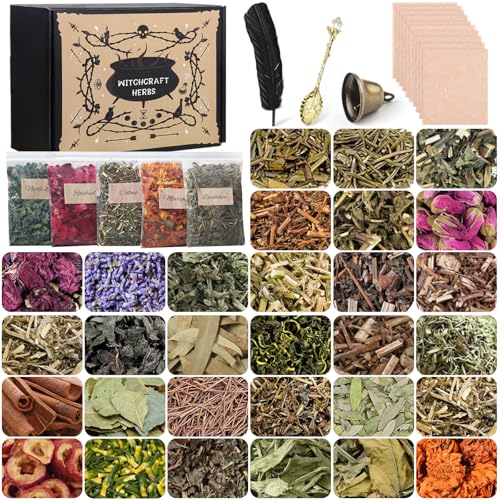 Kit 30 hierbas secas para brujería y rituales paganos miniatura 1