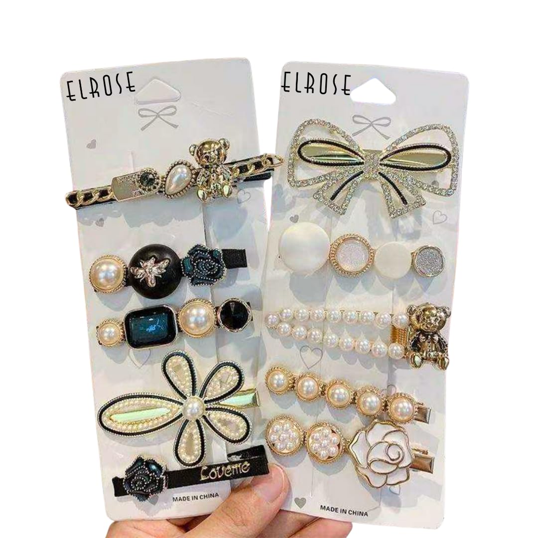 Elrose Hair Clips for Women Stylish Hair Accessories For Girls Metal Hair Clips Combo Set (COMBO-1:PACK OF 10) Elrose Hair Clips for Women Stylish Hair Accessories For Girls Metal Hair Clips Combo Set (COMBO-1:PACK OF 10)