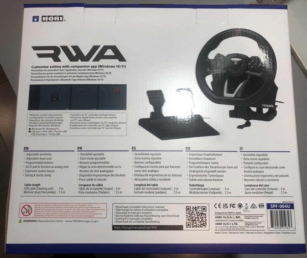 Volante PS5 y Pedales RWA licencia Sony PlayStation 5 PS5/PS4/PC[Nuevo modelo compatible con PS5] + Gran Turismo 7 [PS4/PS5] - USB