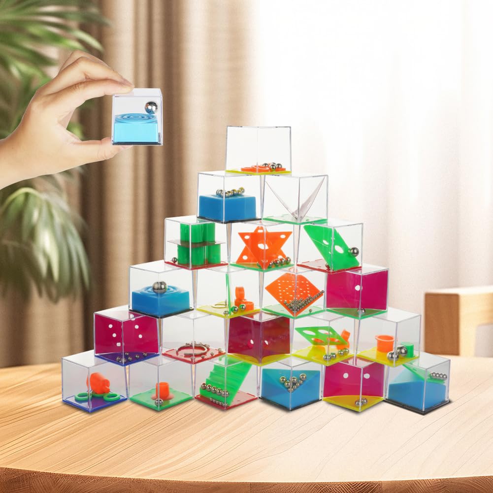 OSDUE 24 Sztuki Mini Puzzle Gry - Różne Poziomy Gier Jigsaw i Zręcznościowych