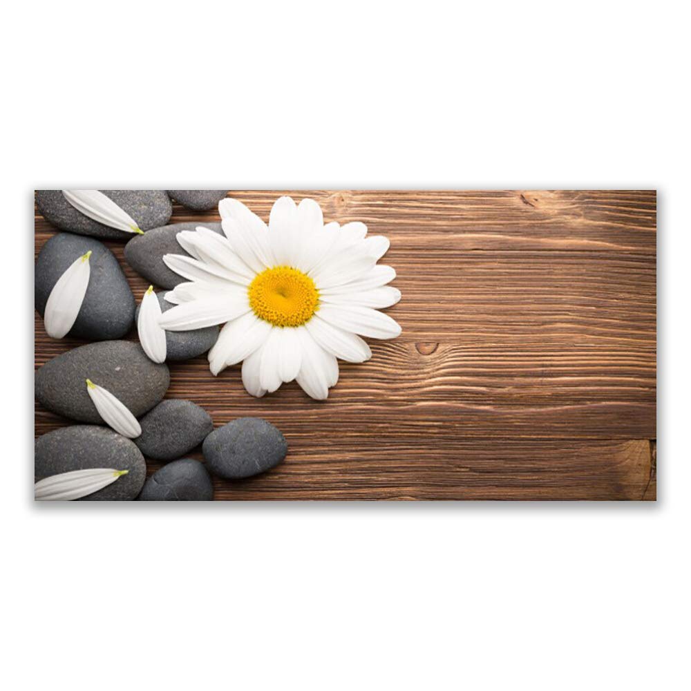 Impression sur verre trempé de style floral moderne pour décorer votre salon