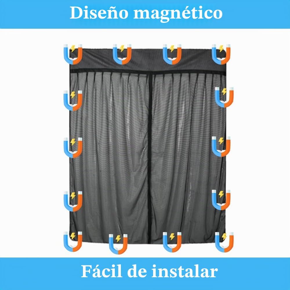 Mosquitera Furgoneta para Ducato/Peugeot Boxer/Citroen Relay 2006-2024, Puerta Trasera Mosquitera con Magnetismo, Protección Magnética Contra Insectos para Camping, 195x170cm