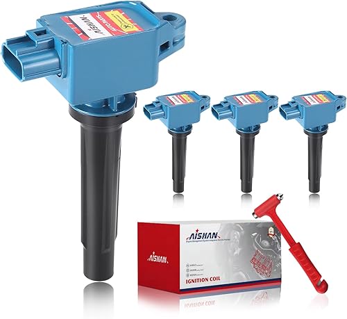 AISHAN Juego de 4 bobinas de encendido compatibles con Mazda 3, Mazda 6, MX-5 Miata L4, CX-3, CX-5, CX-9  Reemplazar # UF656, UF805