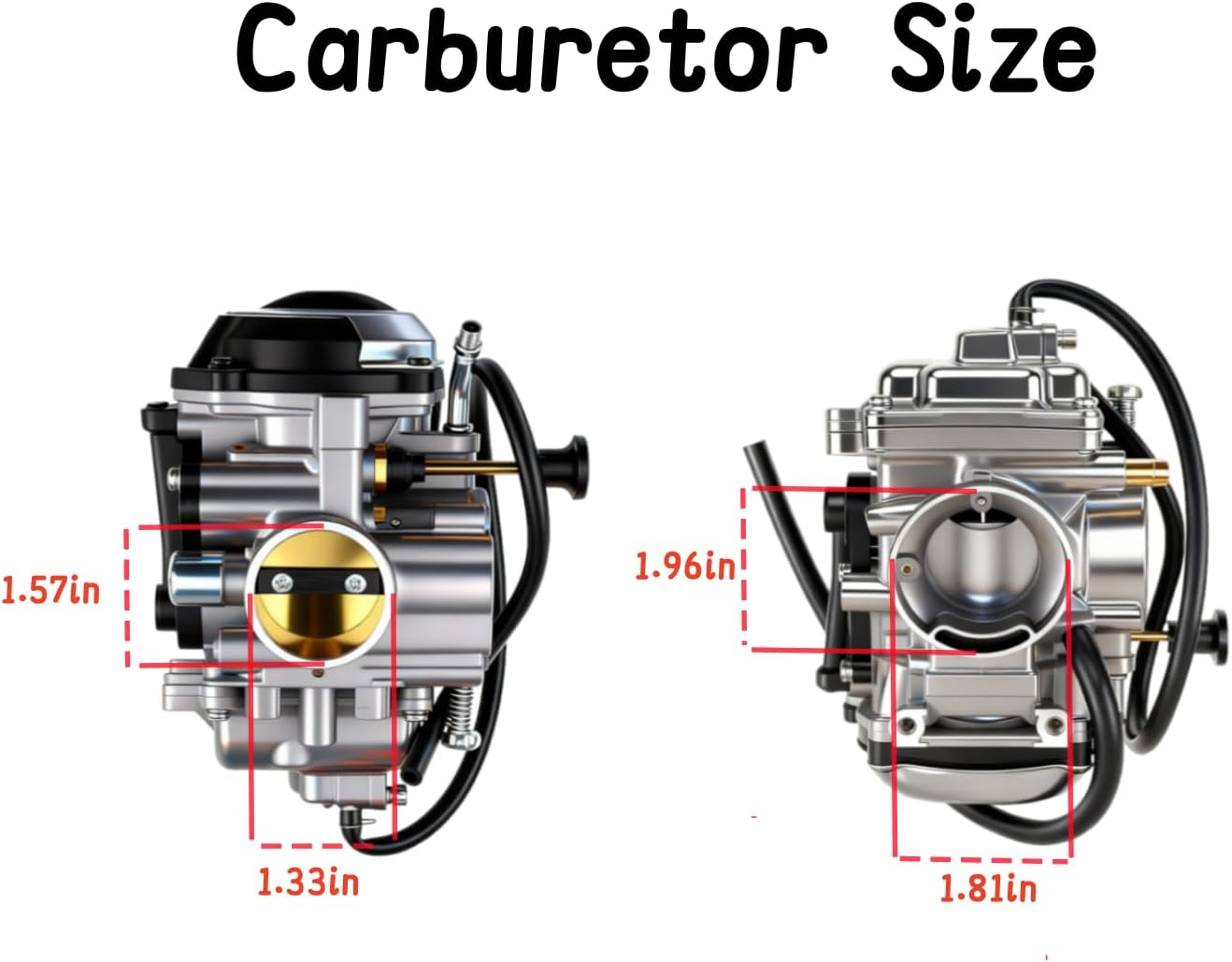 YFM250 Carburetor Tune Up Kit Compatible with Yamaha Bear Tracker 250 Yfm250Xh Yfm250X Yfm250B Yfm250XM 1999 2000 2001 2002 2003 2004 Engine Parts, Carb Replaces 4XE-14140-00-00 with Air Filter