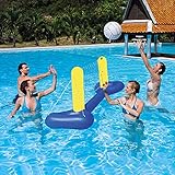 snowvirtuos Aufblasbares Pool Volleyballnetz, Aufblasbares Wasserspielplatz Pool Sandstrand Tor Basketball,  Schwimmspielspielzeug für Sommerwasser,Für Kinder Und Erwachsene (Volleyball Netz)