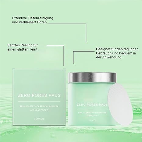 Quia-Zero Pore Pads Deep Cleansing and Pore Minimising Quia Korean Beauty Pore Pads Dual-Textured Exfoliating Facial Pad to Smooths Skin Texture & Brightens Skin Visible Results in Just 1 Week (1)