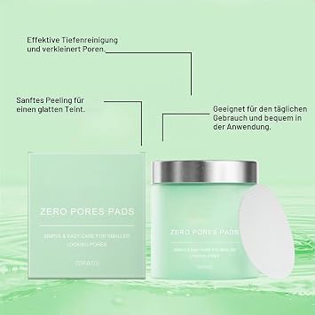 Quia-Zero Pore Pads Deep Cleansing and Pore Minimising Quia Korean Beauty Pore Pads Dual-Textured Exfoliating Facial Pad to Smooths Skin Texture & Brightens Skin Visible Results in Just 1 Week (1)