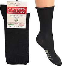 6 Pairs Women's Socks Cotton Without Elastic (Size 35-40) Women's Socks in Pure Cotton Scotland Stretch 100% Made in Italy (High Calf, Low Ankle Version)