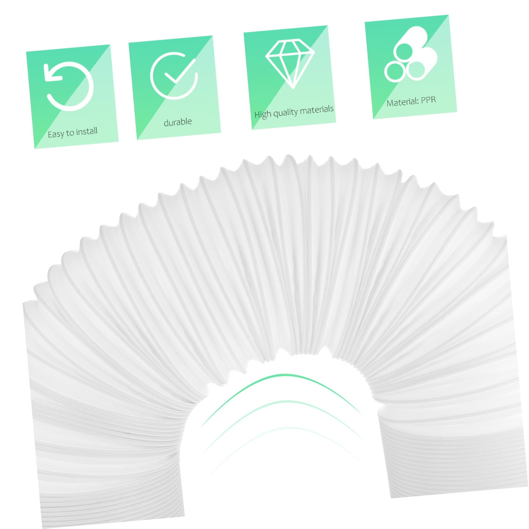 LABRIMP 2m Tubo di Scarico per Condizionatore Portatile Tubo Flessibile Retrattile da Metri Sfiato per Aria Condizionata Mobile Uscita Aria
