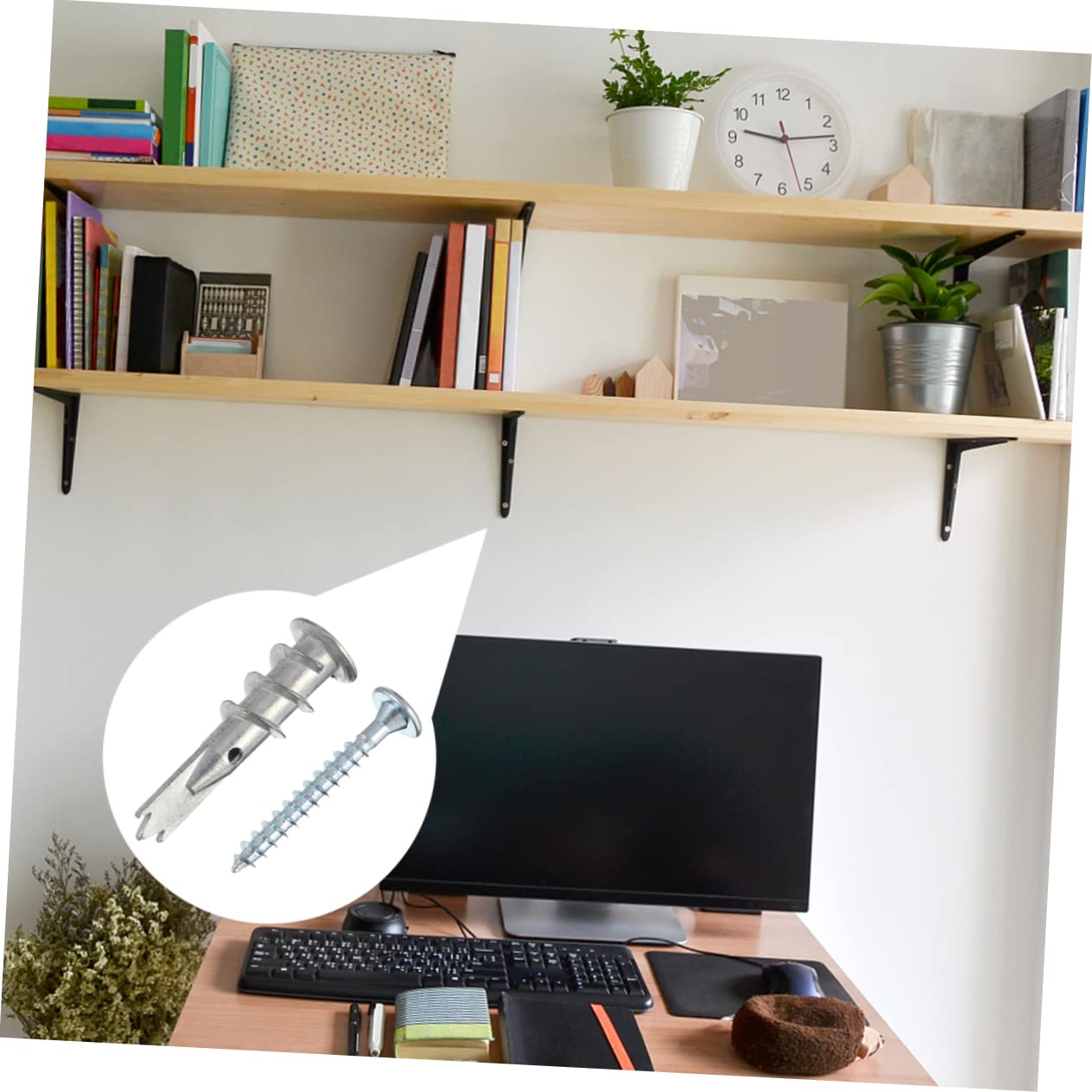 200piezas Tornillos de Expansión Autoperforantes para Fijación de Placas de Yeso Anclajes para Paneles de Yeso Tornillos de Anclaje para Pared