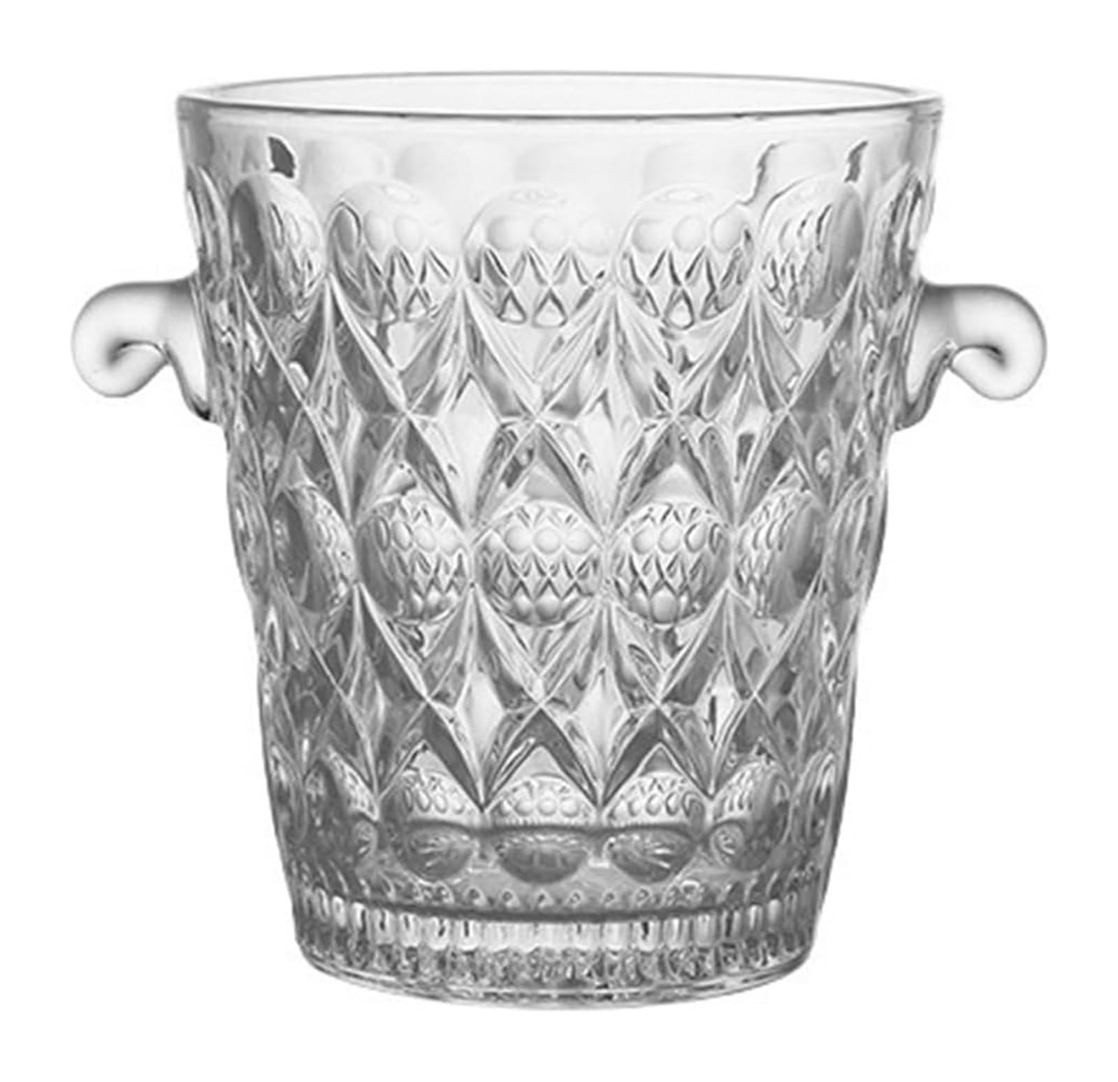 Cubitera, Cubo de Hielo Cristal 1,2 L Transparente for Botellas Vino y champán, Fiesta, Bar, Restaurante