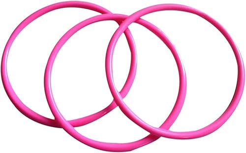 Miniatura 3 de Paquete de 12 anillos de plástico multicolor para juegos de entrenamiento de velocidad y agilidad, 4.0 pulgadas de diámetro, disponibles en 3 tamaños