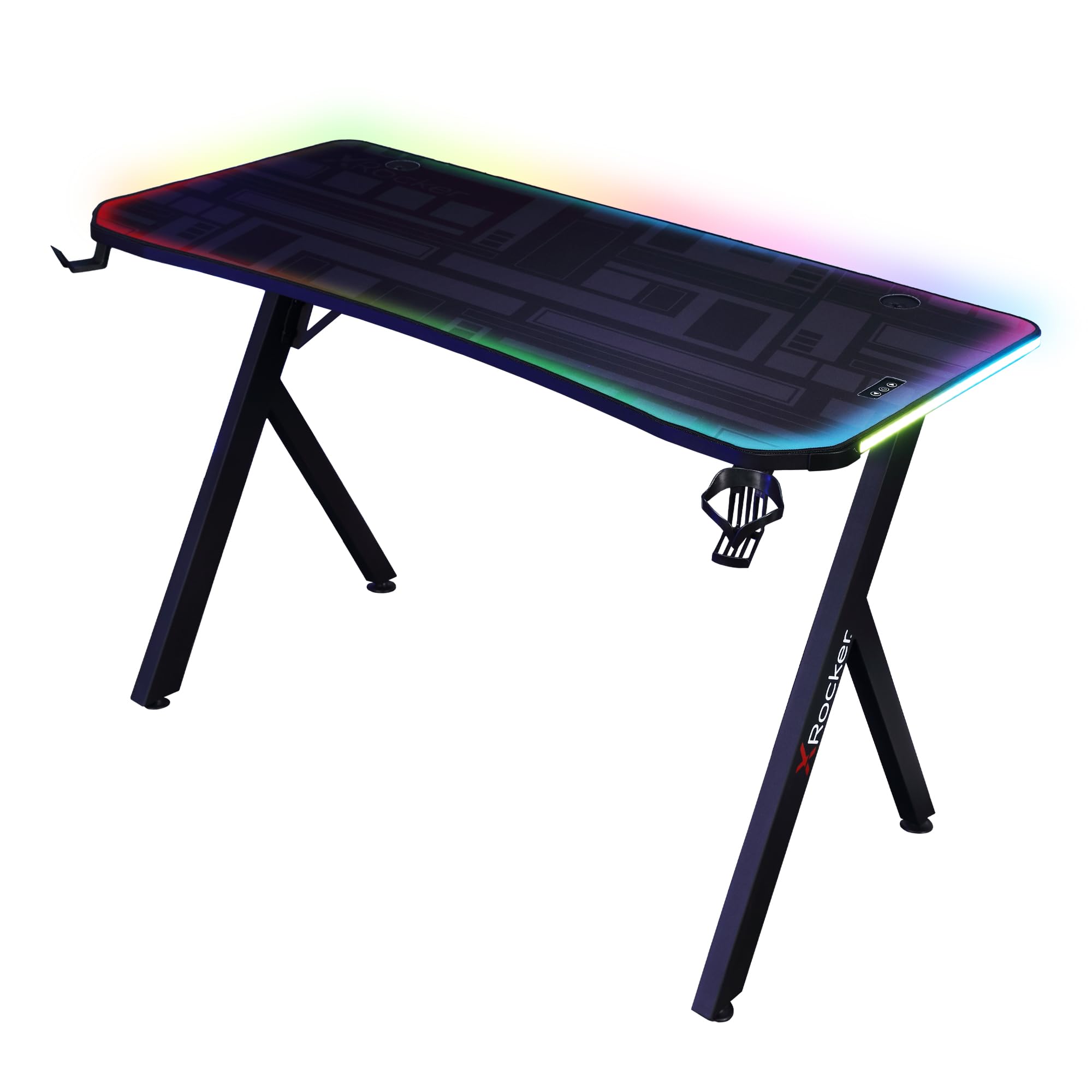 X Rocker Lumio RGB - Gaming Schreibtisch mit Beleuchtung & App-Steuerung (Compact)