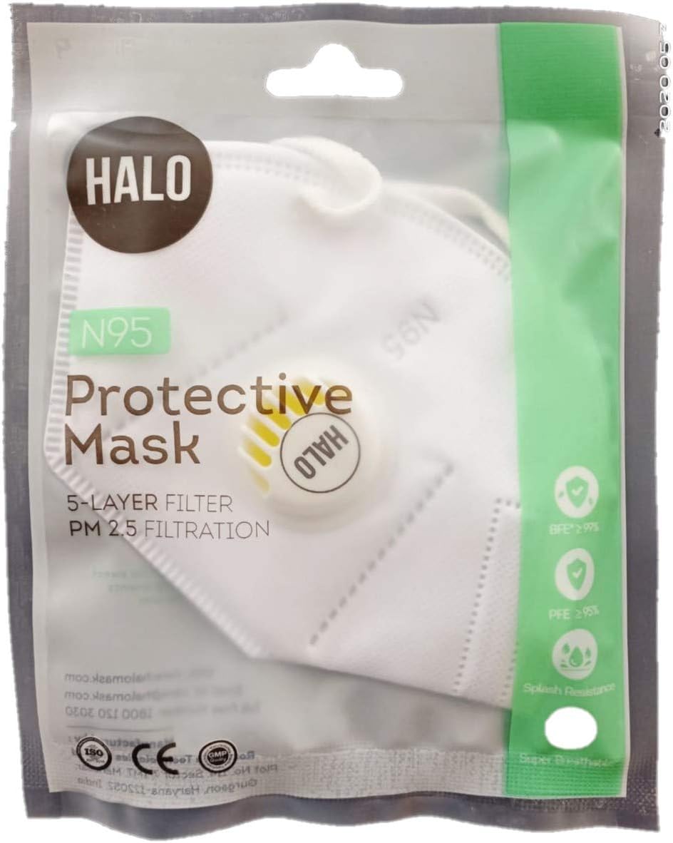 N95 Anti Pollution Protection Face Mask and Respirator with 5 Layer PM 2.5 Filtration