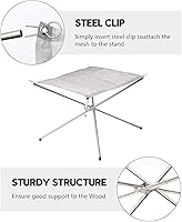 Vista 3 de Fogata Portátil para Exteriores de 22 Pulgadas – Nueva Fogata de Camping Mejorada Plegable Plegable de Malla para Camping, Fogata, Patio, Patio