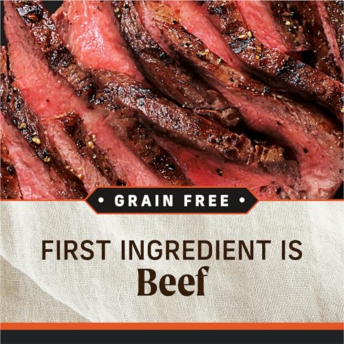 Image of Merrick Grain Free Premium And Natural Canned Dog Food, Soft And Healthy Wet Recipe, Real Texas Beef Dinner - (Pack of 12) 12.7 oz. Cans