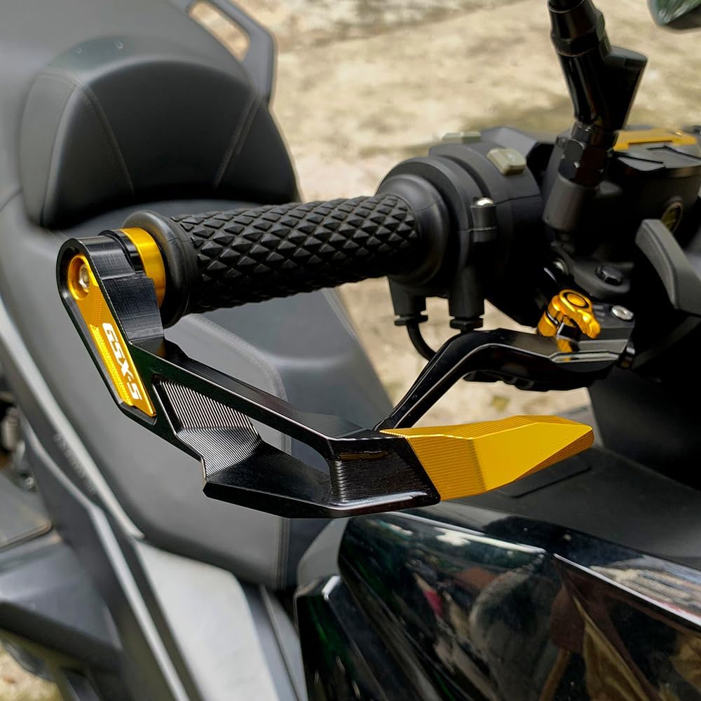 CNC Motorcycle Handguards Compatible with GSXS 750 GSXS 1000 F GSX S 125 GSX-S 1000GT 1000GX GSX8S Brake Clutch Lever Guards Protector Accessories (Black)