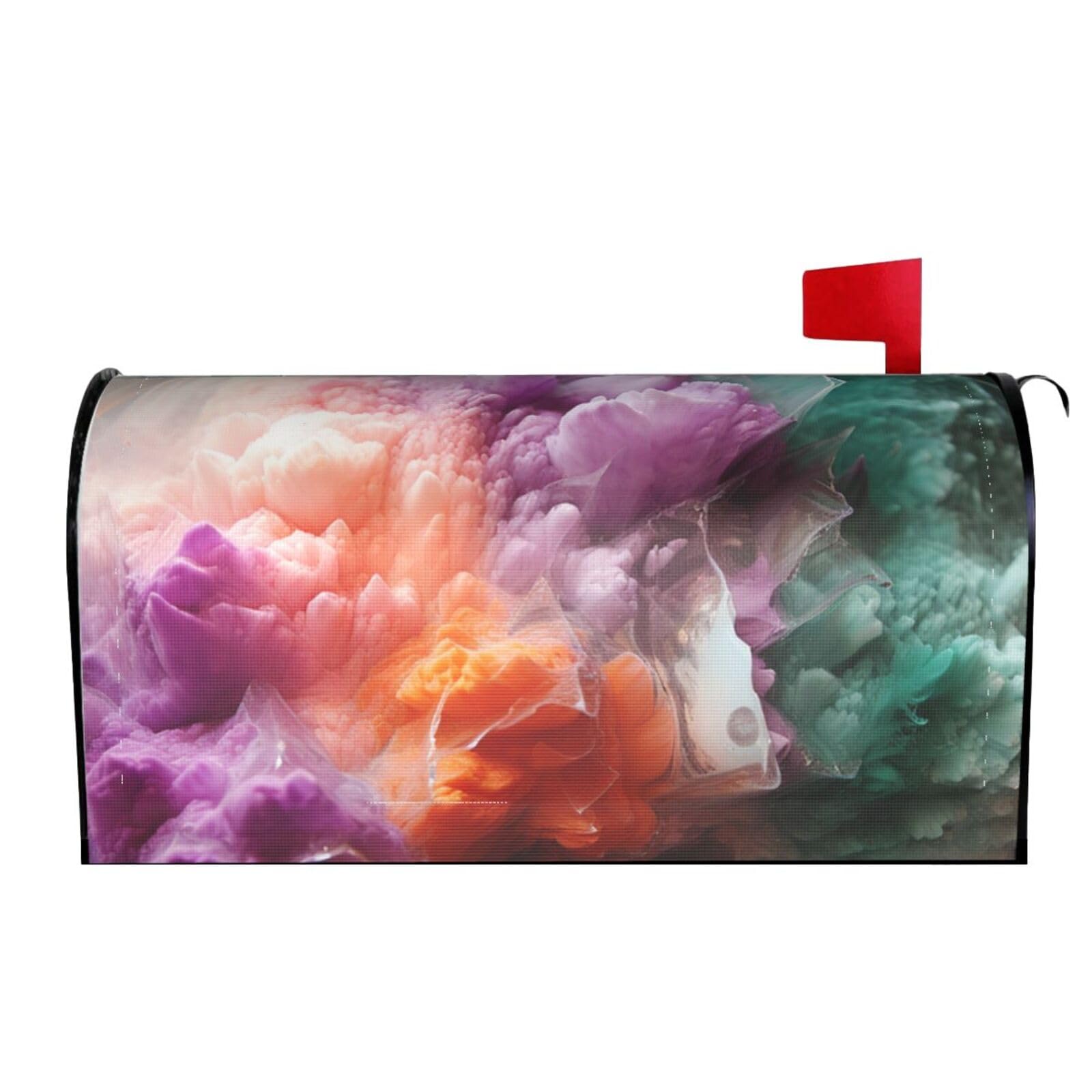 Spring Summer Mailbox Covers Magnetic Letter Post Box Cover Colorful Mailbox Wrap Decoration Mailbox Post Cover for Garden Yard Outside Welcome Decor 21x18 in